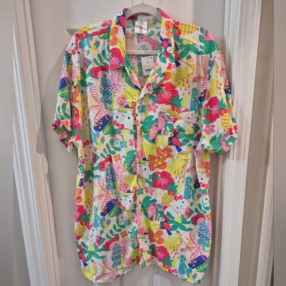 Hello Kitty Multicolor Unisex Hawaiian Shirt - Picture 1 of 4